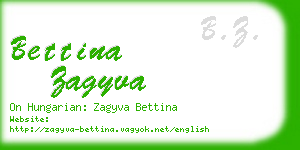 bettina zagyva business card